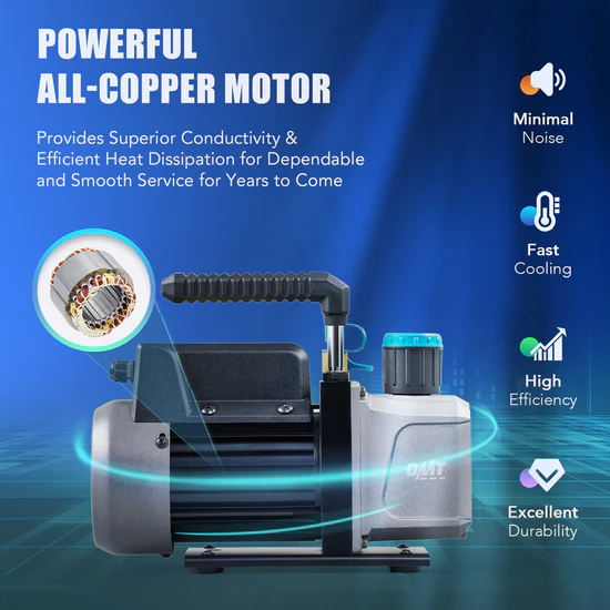 3.5cfm Vacuum Pump, 1 Stage HVAC Vacuum Pump for R12 R22 R134a R410a Systems