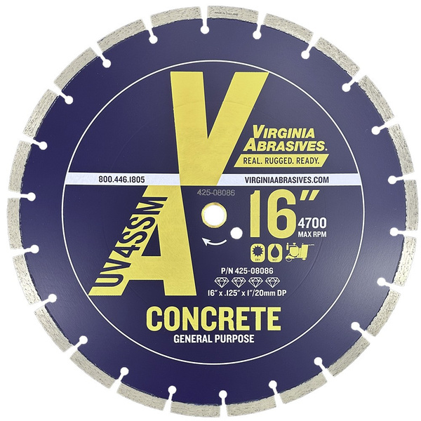 Virginia Abrasives Diamond Saw Blade -14" x .125" x 1"/20mm DP